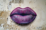 Lips on the Wall Poster och Canvastavla