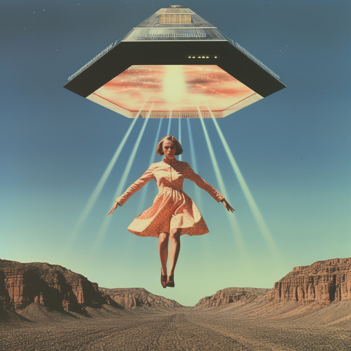 Abducted Collage Art Poster och Canvastavla