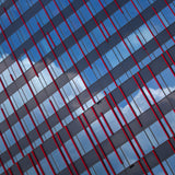 Red stripes in blue Poster och Canvastavla