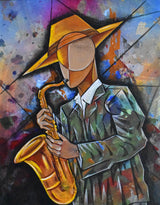 Jazz Sax Man Poster och Canvastavla