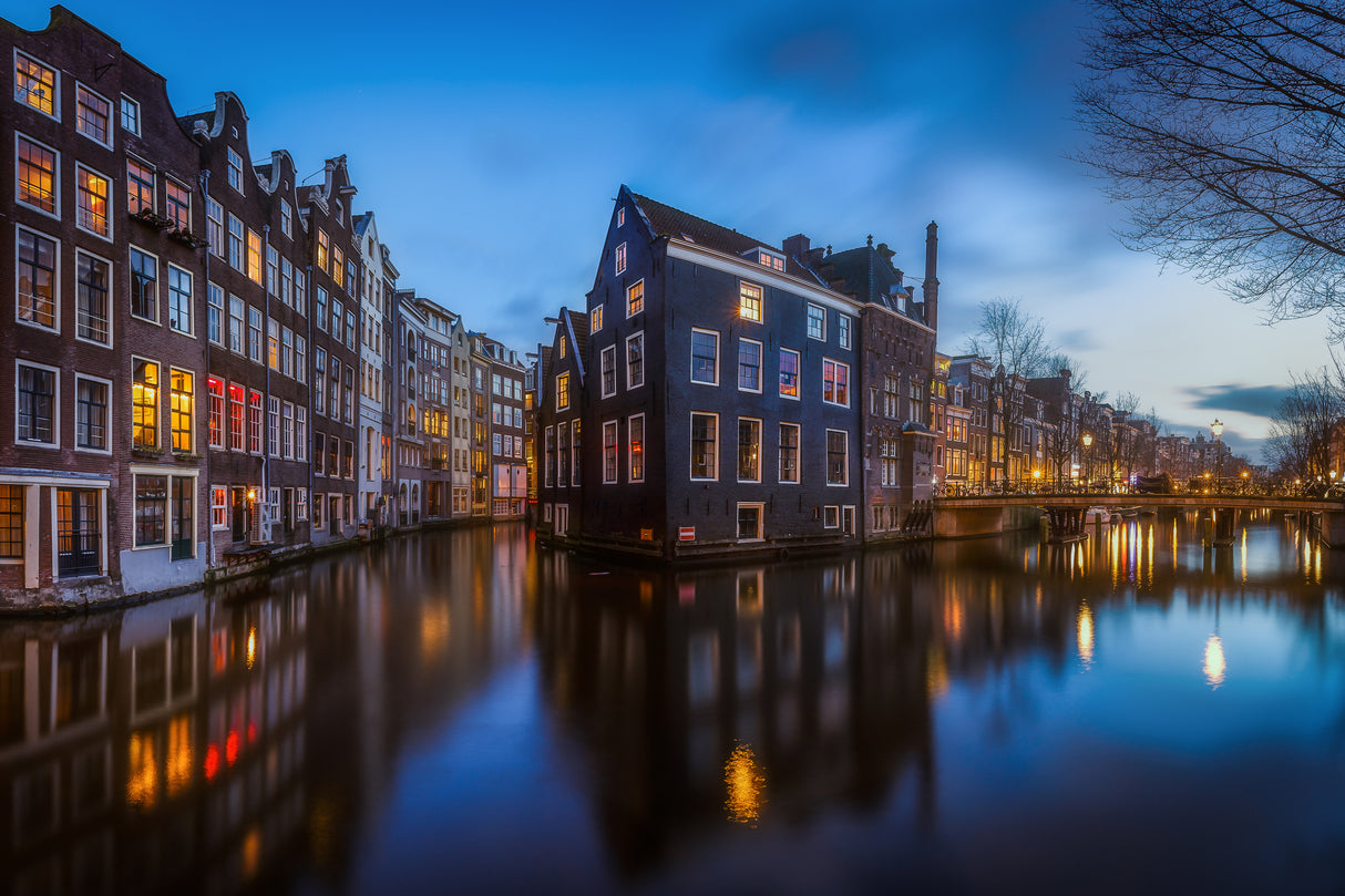 Blue Amsterdam Poster och Canvastavla