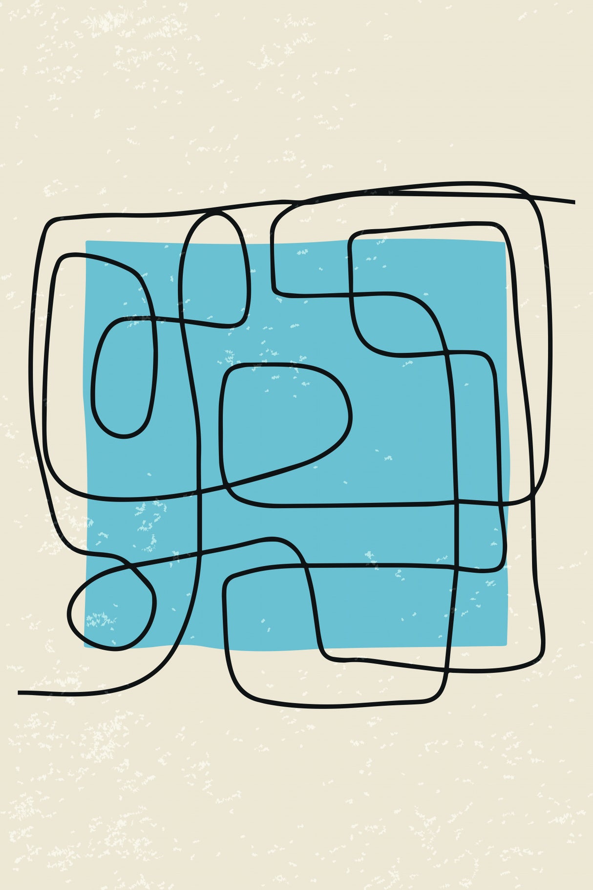 Blue Backed Lines Poster och Canvastavla
