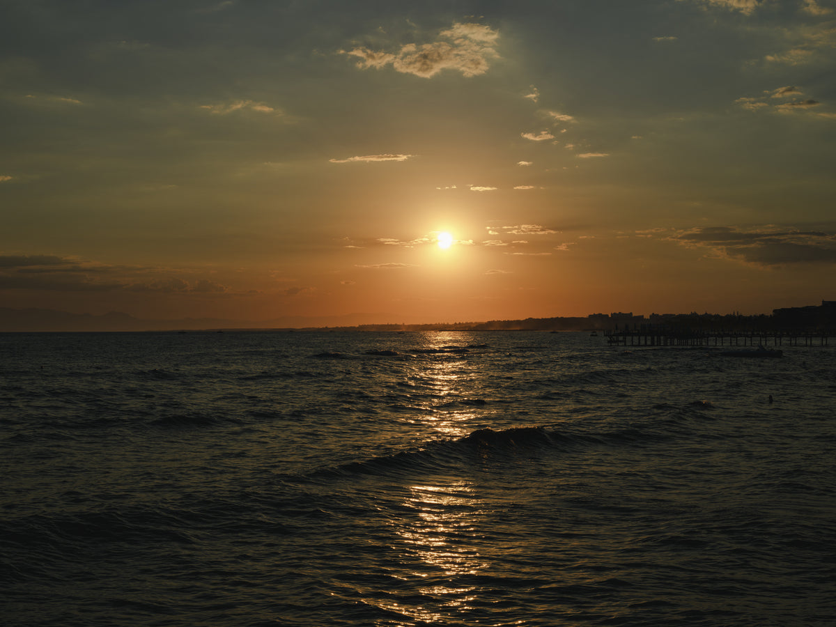 amazing sea view at sunset Poster och Canvastavla