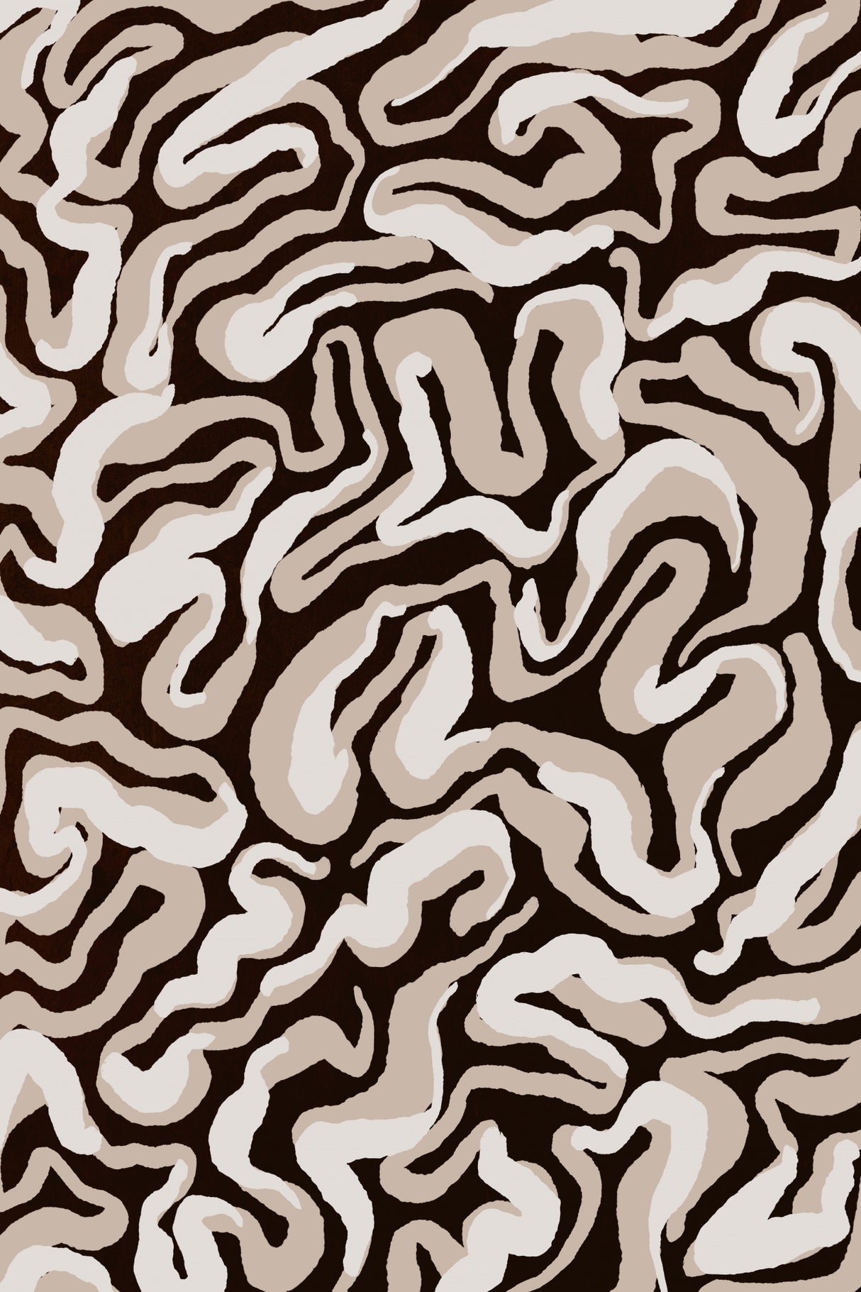 White Beige Pattern Poster och Canvastavla