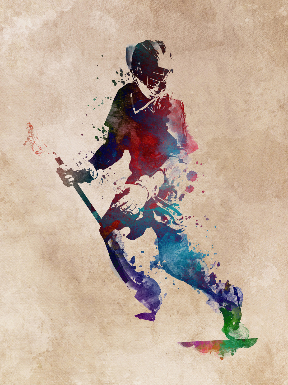 Lacrosse Sport Art 5 Poster och Canvastavla