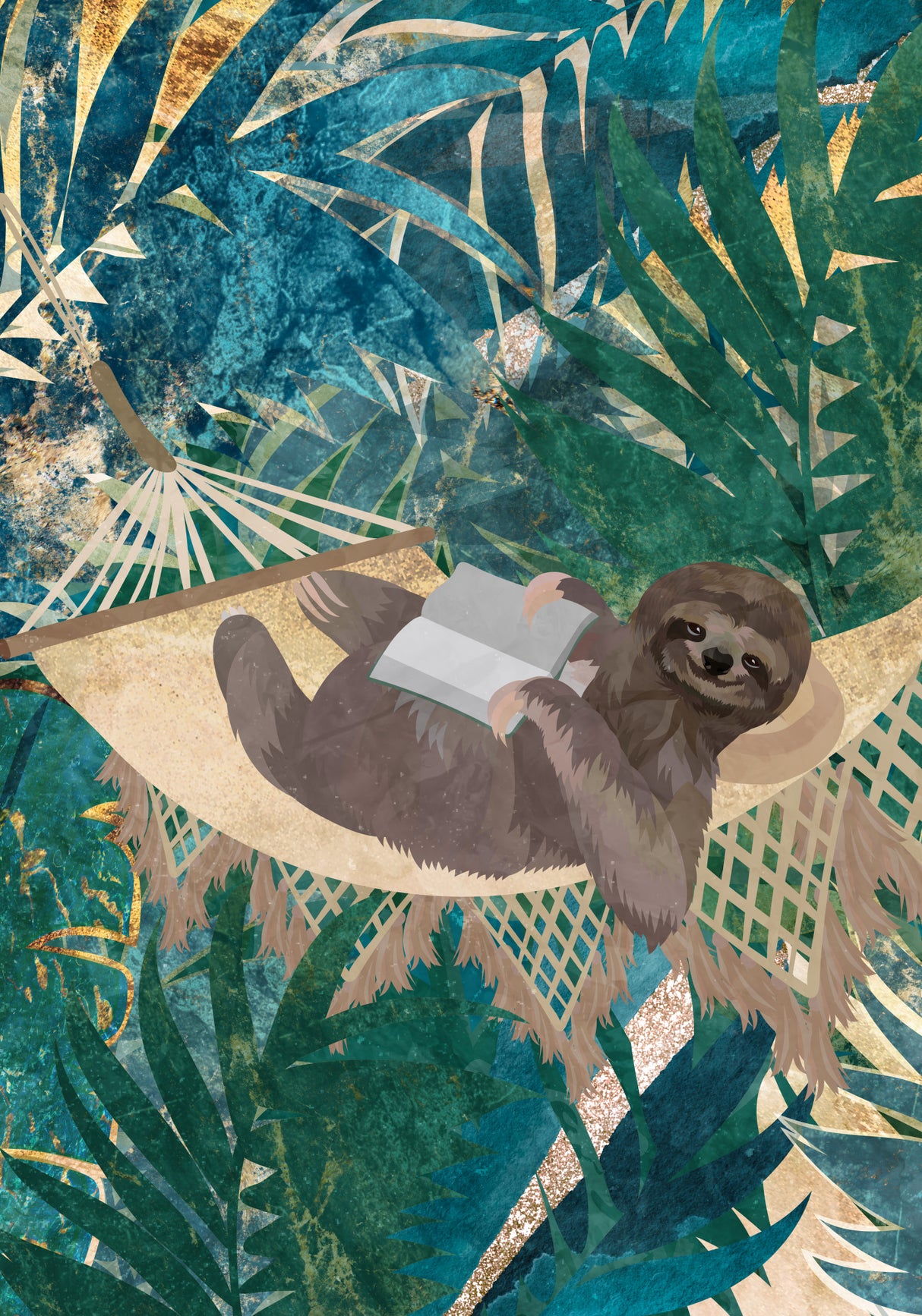 Sloth in the jungle Poster och Canvastavla