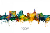 Cheyenne Wyoming Skyline Poster och Canvastavla