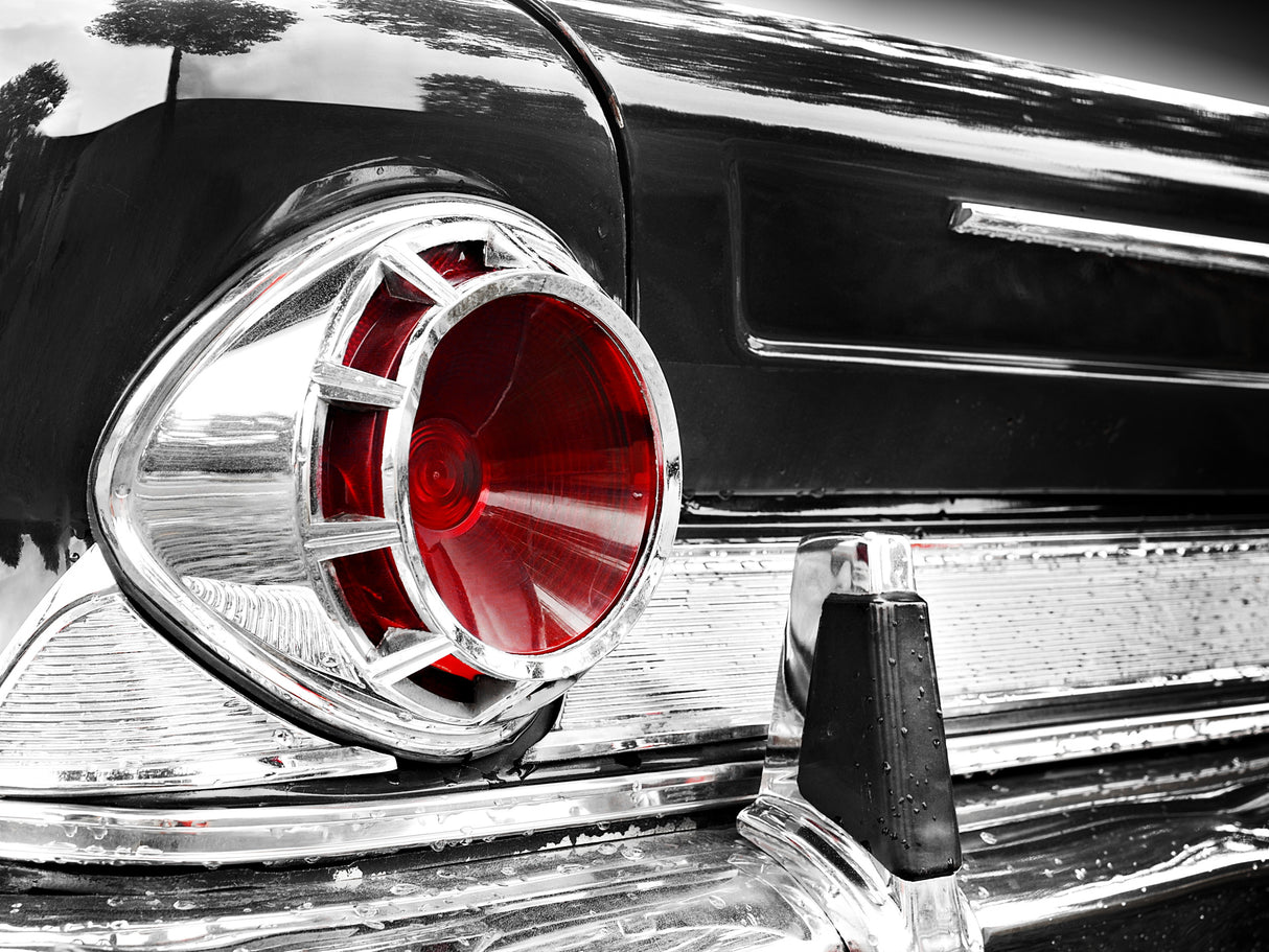 US classic car 1963 New Yorker rear abstract Poster och Canvastavla