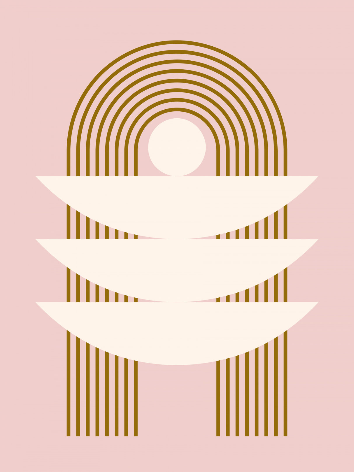Mid Century In Pink Poster och Canvastavla