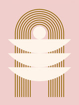 Mid Century In Pink Poster och Canvastavla