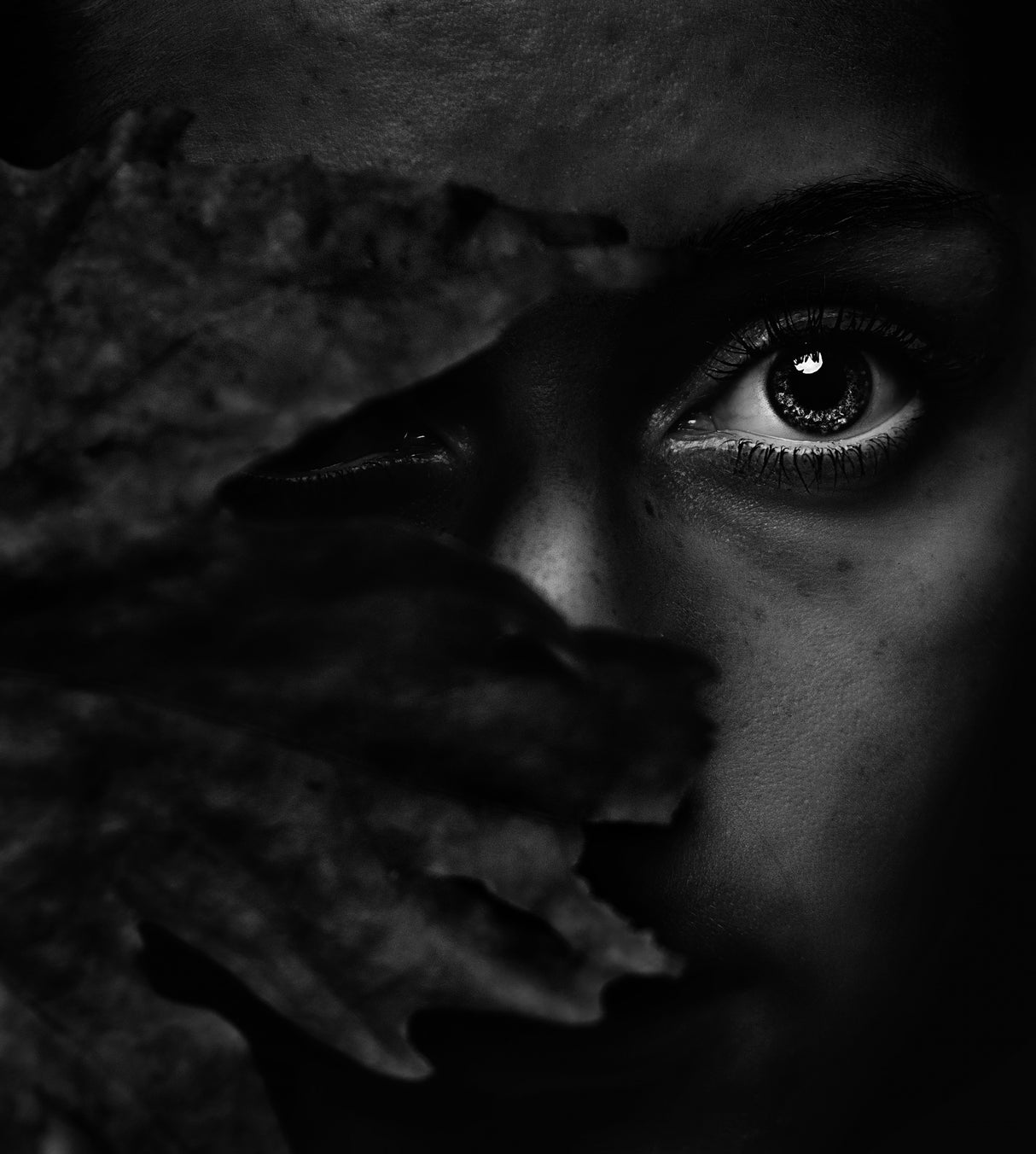 Face BW Poster och Canvastavla