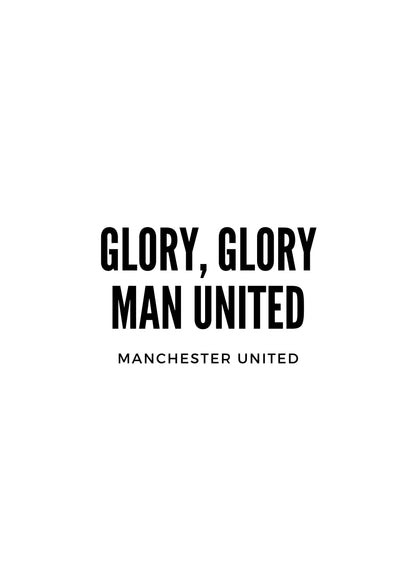 Manchester United - Glory, glory man united poster