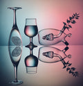 Leaf in Glass Poster och Canvastavla