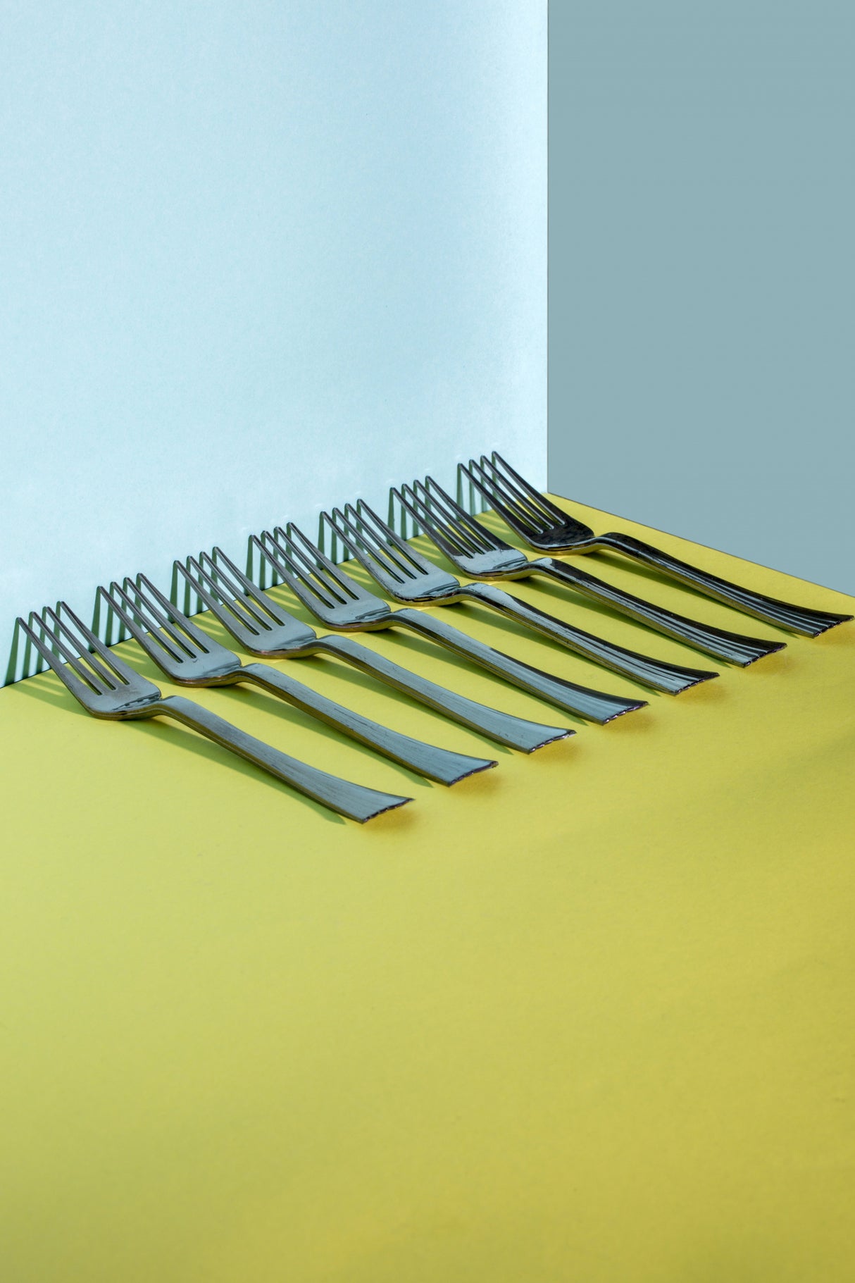 A very simple still life with forks Poster och Canvastavla