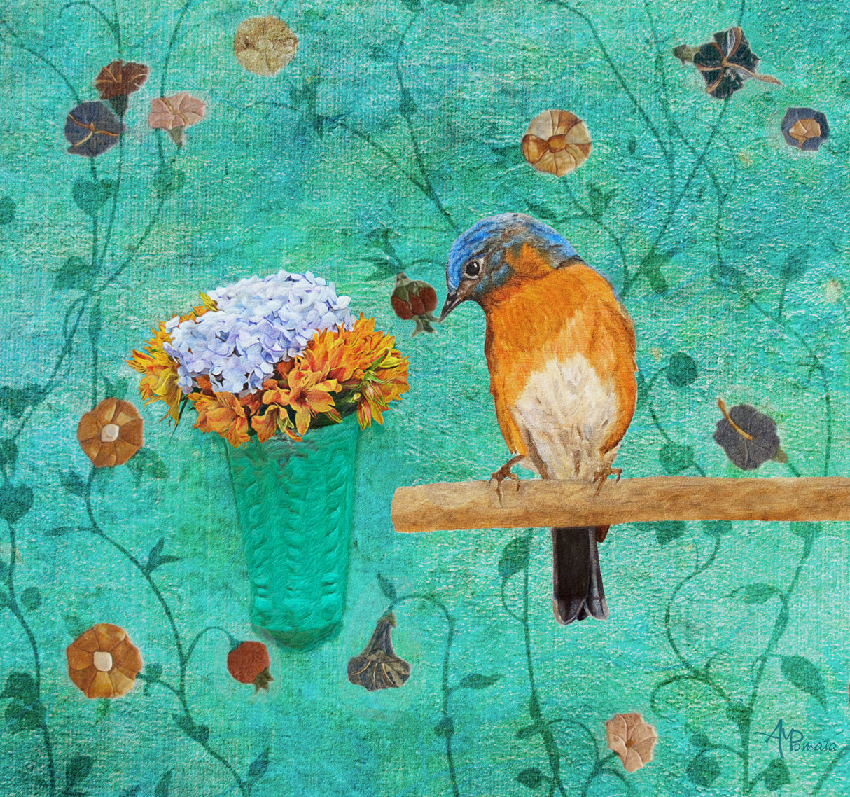 Wrapped In Flowers Poster och Canvastavla