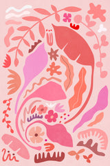 Pink Garden Colors and Shapes Poster och Canvastavla