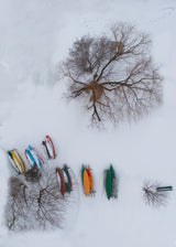 Beach after snow storm Poster och Canvastavla