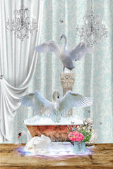 Three Swans &amp; Bubbles Poster och Canvastavla