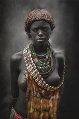 Woman Hamer tribe Poster och Canvastavla