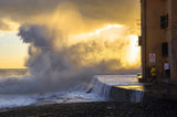 Sea Storm in Genoa Poster och Canvastavla
