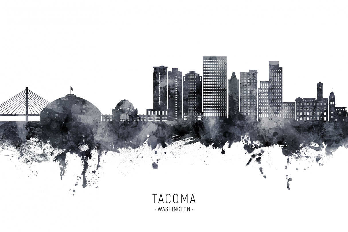 Tacoma Washington Skyline Poster och Canvastavla