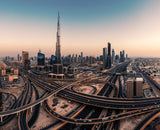 Dubai Skyline Panorama Poster och Canvastavla
