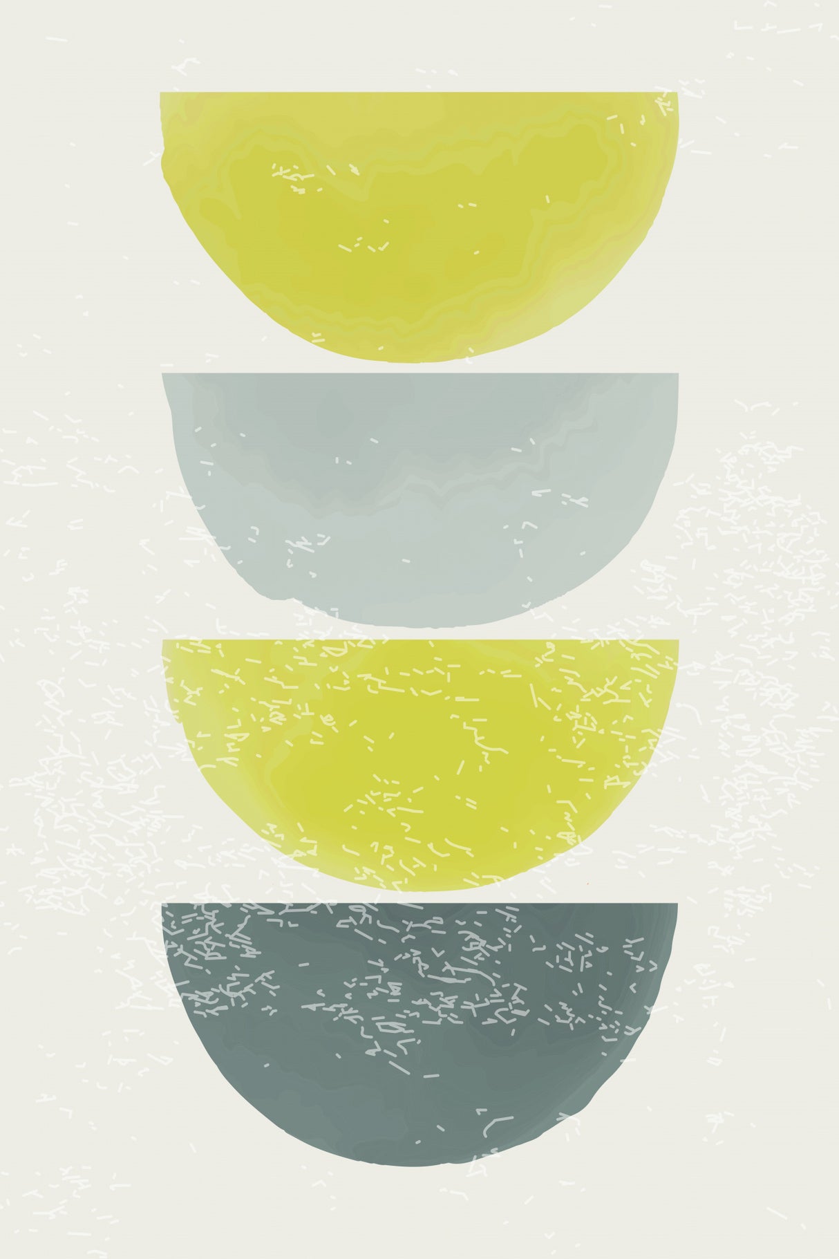 Watercolor Minimal Set #1 Poster och Canvastavla