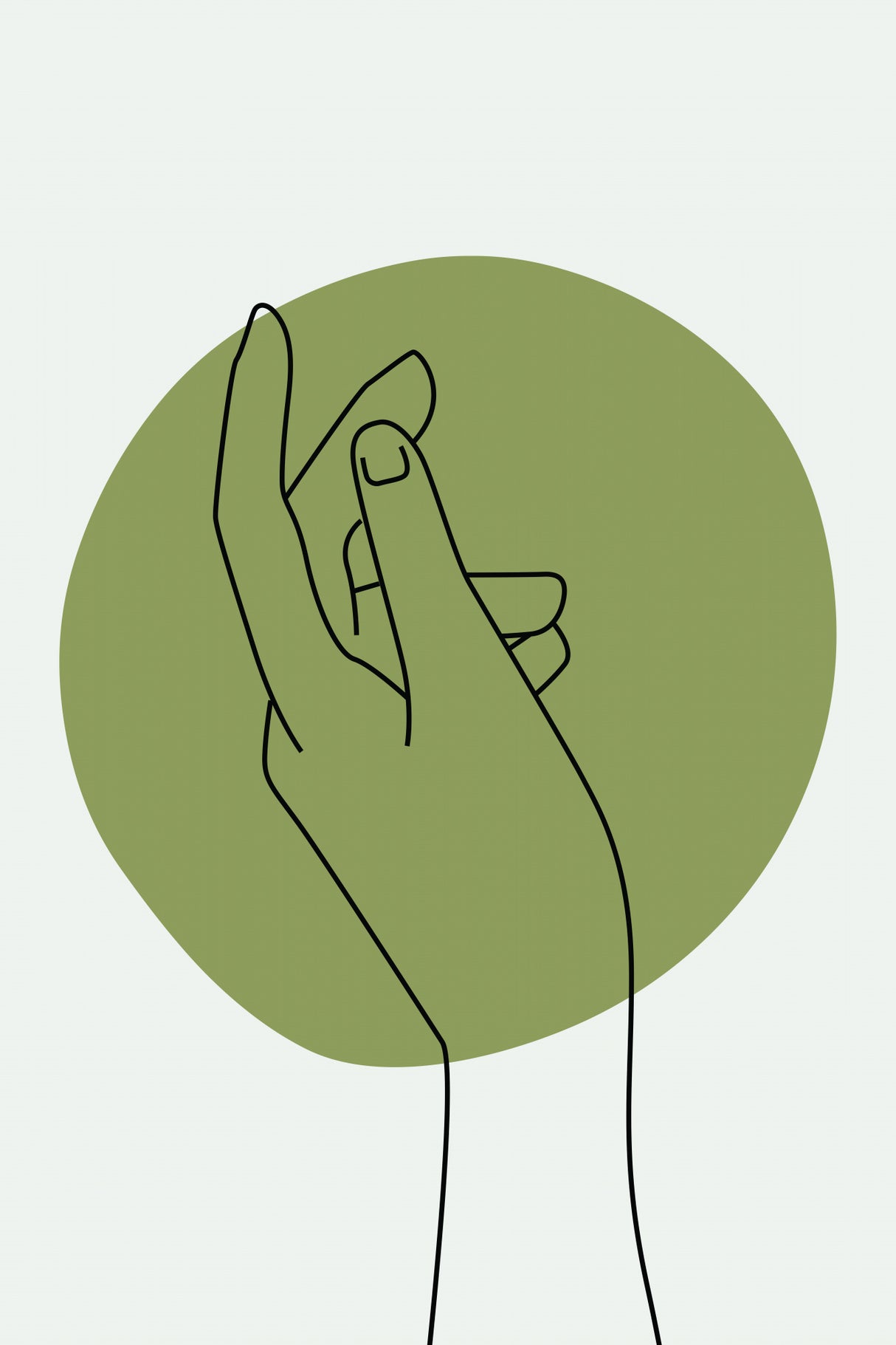 Abstract Minimal Hand #3 Poster och Canvastavla