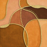 Calm Shapes Orange Gold Poster och Canvastavla