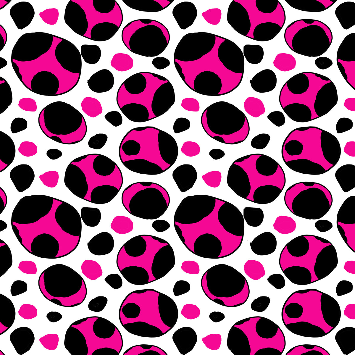 Spotty Retro Pink Poster och Canvastavla
