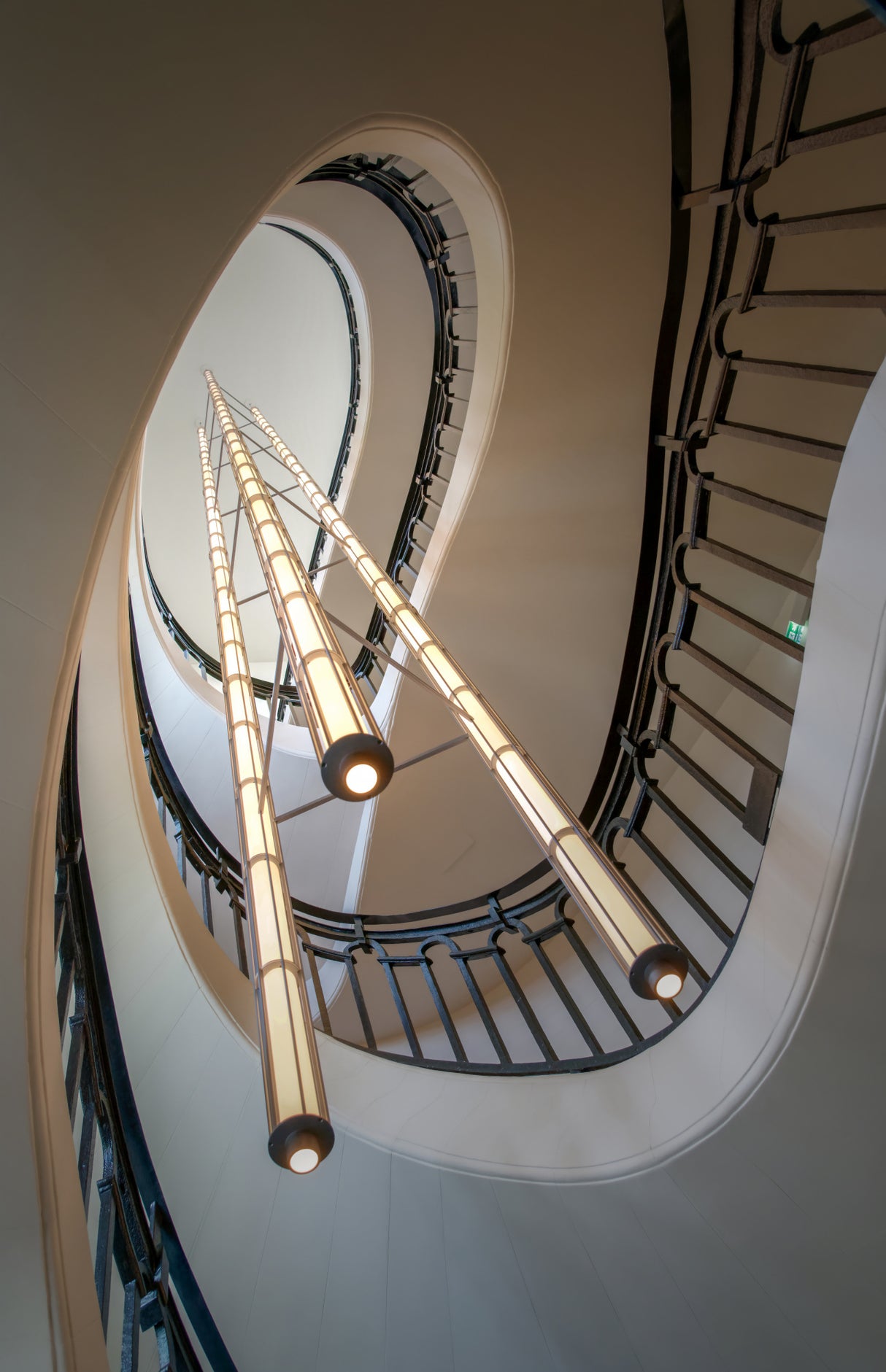 Stairs with lights Poster och Canvastavla