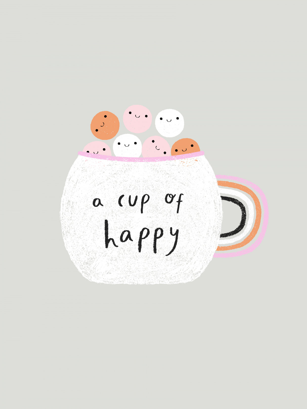 A Cup of Happy Poster och Canvastavla