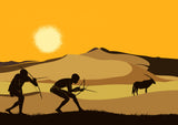 San Hunter-gatherers in Africa Poster och Canvastavla
