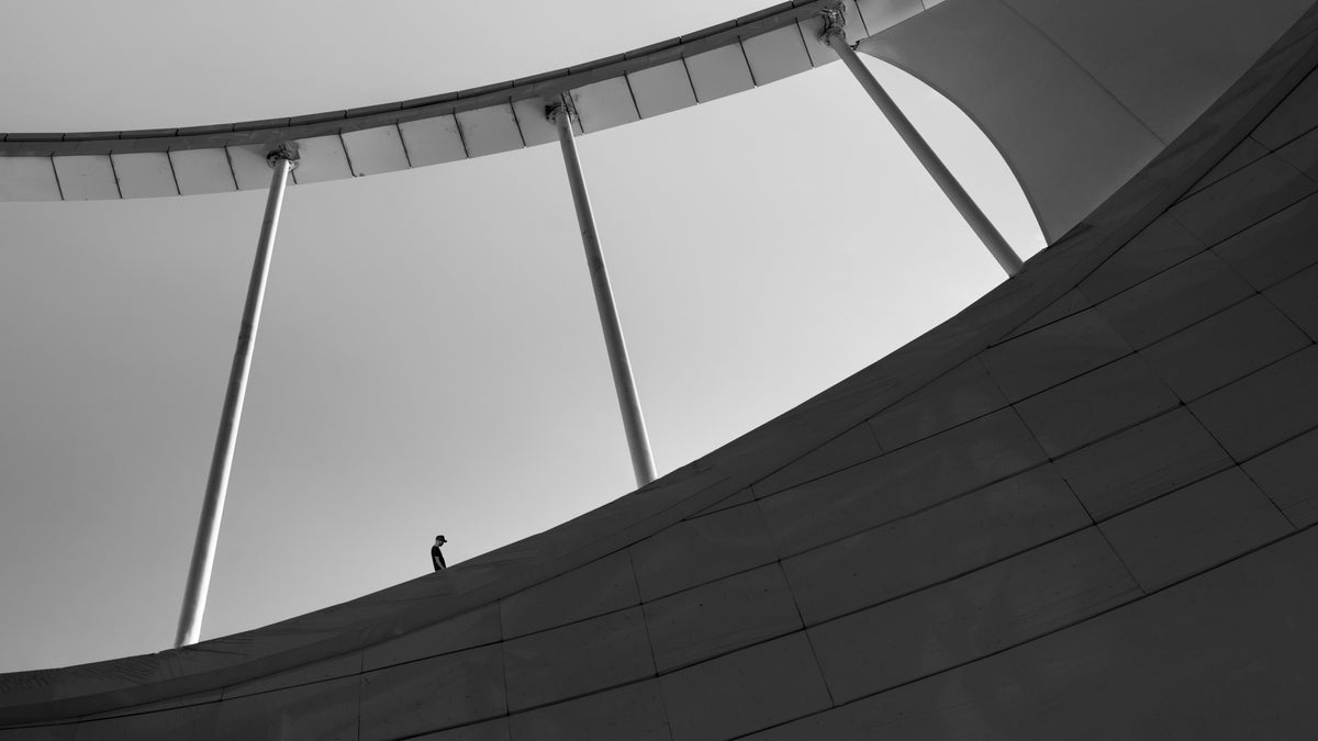Man and architecture Poster och Canvastavla