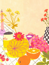 Citrus and flowers Poster och Canvastavla
