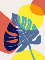 Monstera In Primary Poster och Canvastavla