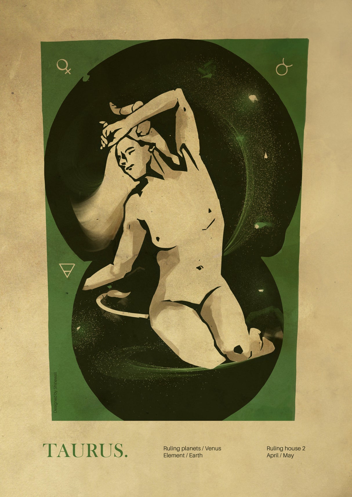 Taurus print Poster och Canvastavla