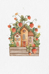Sweet Strawberry House Poster och Canvastavla