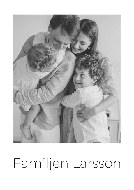 Ladda upp egen bild på familjen med text poster