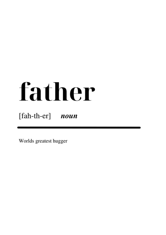 Father noun poster