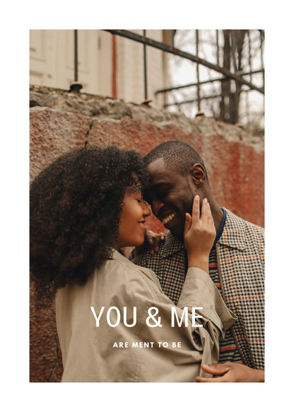 Framkalla: alla hjärtans dag present "You & me - are ment to be" Min Poster