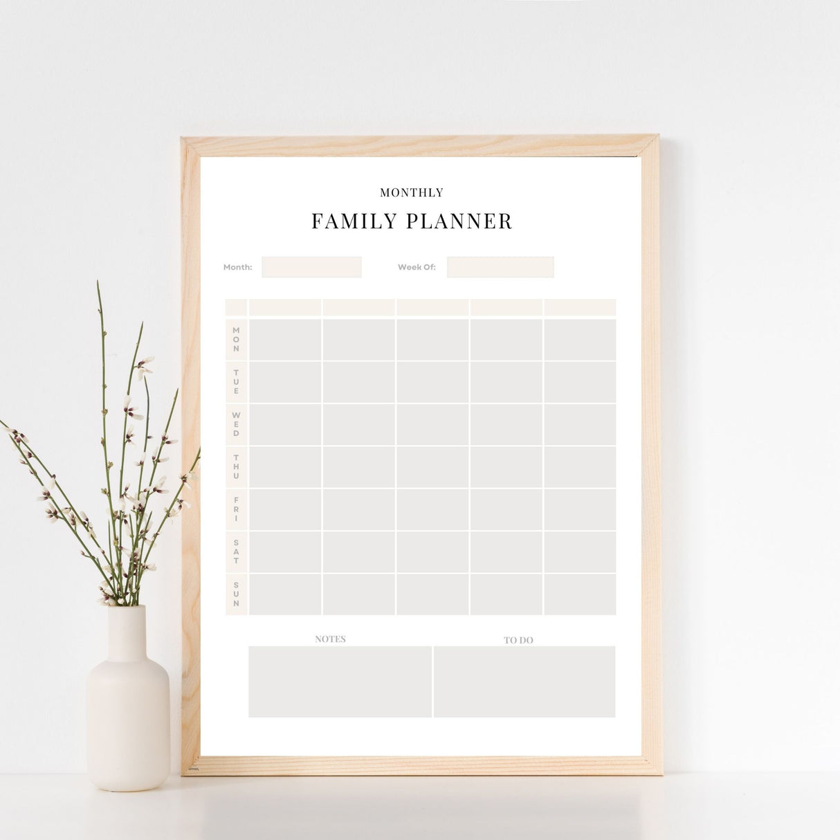 Weekly Family Planner Poster