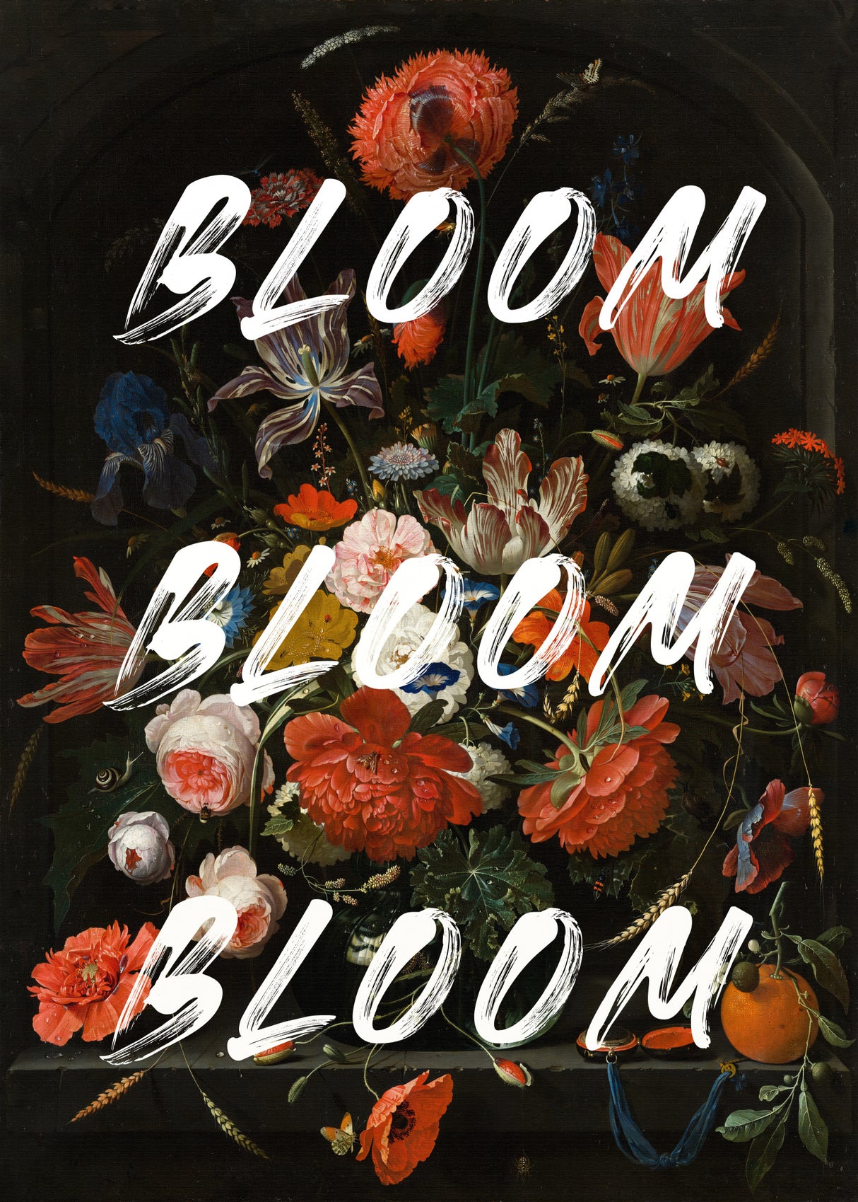 Bloom Vintage Flowers Poster och Canvastavla