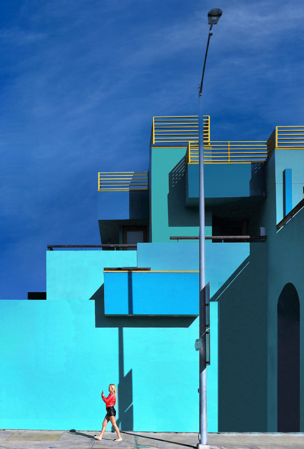 Blue on blue - Downtown Los Angeles Poster och Canvastavla