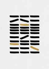 Black & Gold Abstract Poster och Canvastavla