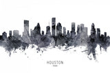 Houston Texas Skyline Poster och Canvastavla