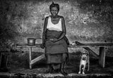 Woman with a dog - Ghana Poster och Canvastavla