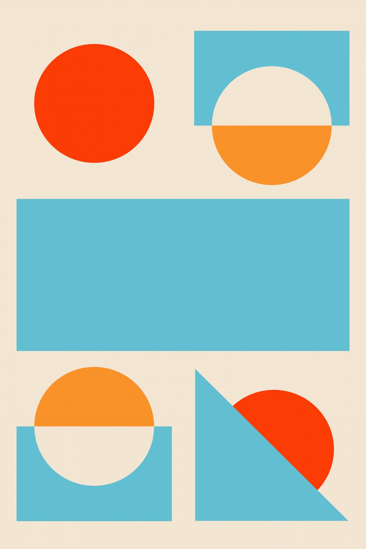 Bright Minimal Shapes Series #2 Poster och Canvastavla