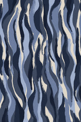 Blue Tiger Pattern Poster och Canvastavla