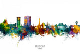 Muscat Oman Skyline Poster och Canvastavla